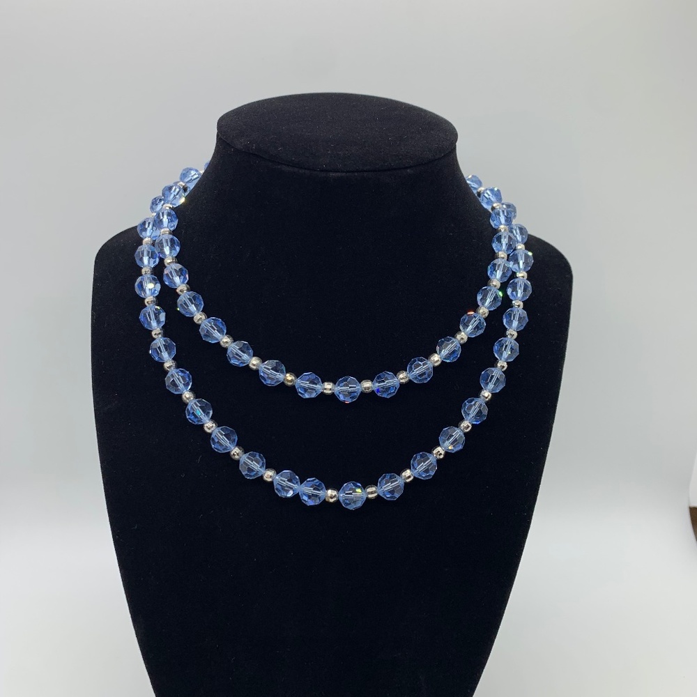Swarovski Light Blue Crystal Necklaces & Bracelet Set